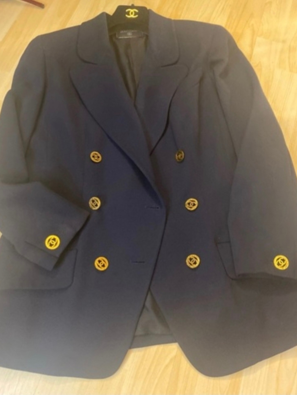 Vintage Chanel Navy Wool Blazer - Picture 12 of 16